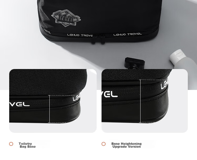 Lehuolvxing Men's Toiletry Bag, Large Capacity Wash Bag for Business Trips, Portable Wash Bag for Travel, Waterproof Toiletry Organizer 9