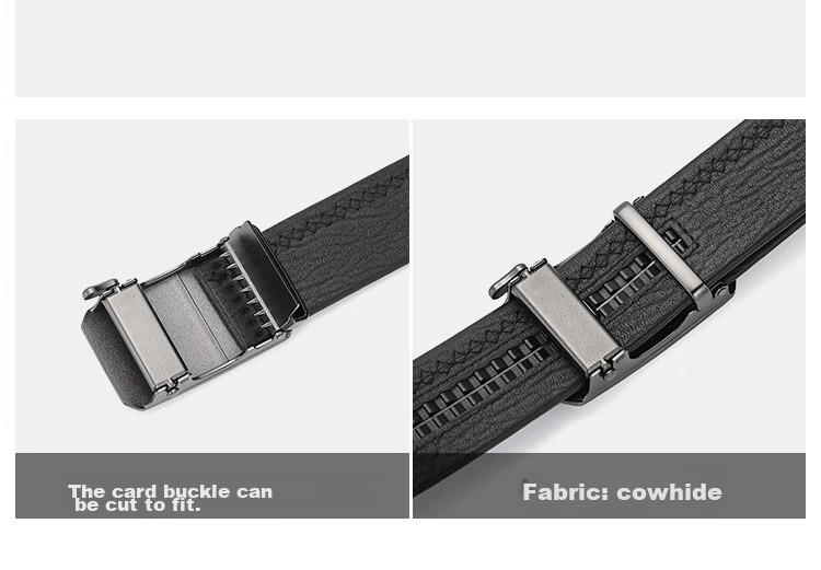 Goldlion Men's Belt, Top-Grain Leather, Automatic Buckle, Fashionable Business Trouser Belt, Gift Box, Birthday Present 4