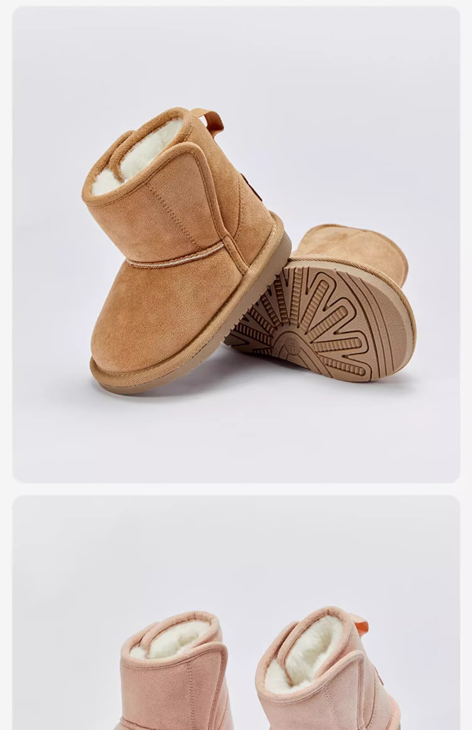 DAVE & BELLA Kids Snow Boots Boys Winter Girls Fleece Lined Cotton Shoes Warm Children's Snow Boots DB4224193 6