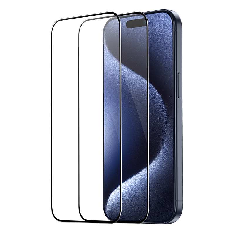 ESR [2 Pieces] IPhone 15 Pro Max Tempered Glass Screen Protector, Apple 15 Pro Max Tempered Glass Phone Film, Dust-Free Installation, Quick Application, HD Clear, Anti-Fingerprint, Shatterproof Front Film for Smartphones