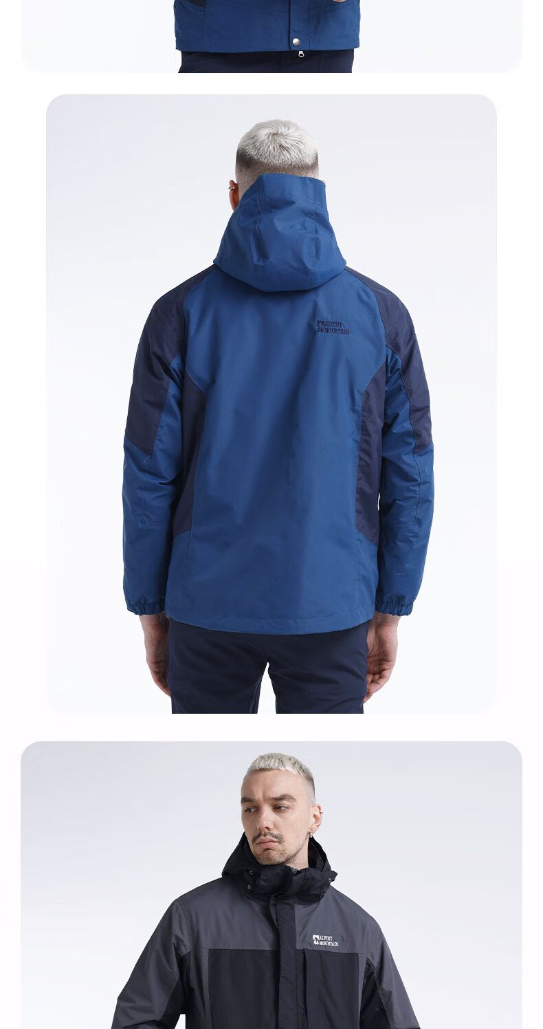 ALPINT MOUNTAIN Men's Mountaineering Jacket, Autumn And Winter New Outdoor Three-In Fleece-Lined Thickened Winter Coat, Women's Inner Liner 8