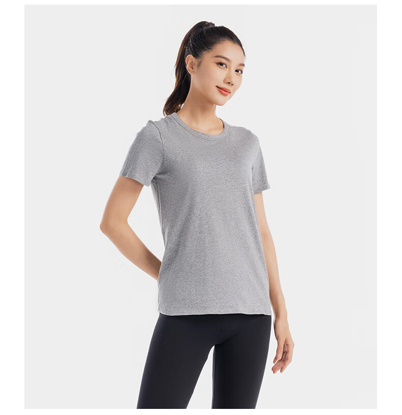 DECATHLON Sports T-Shirt, Breathable Solid Color Casual Short-Sleeve Loose-Fitting Running Fitness Top 5036051 10