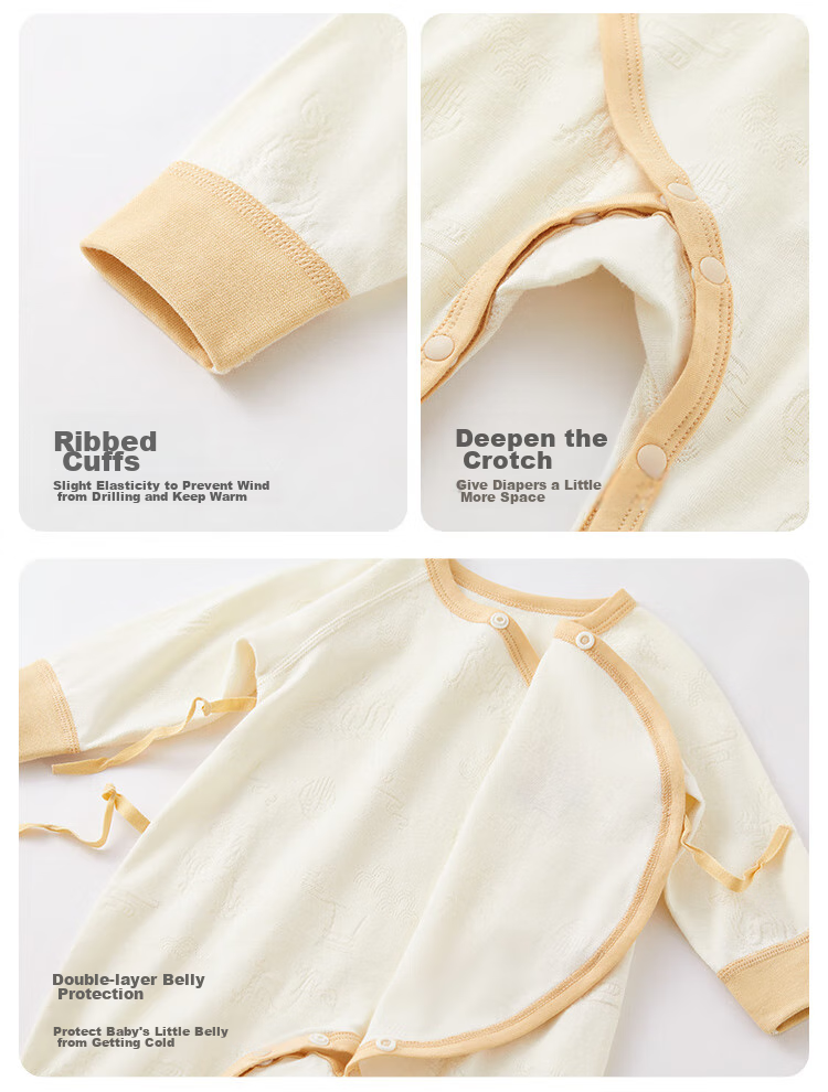 Wismorni Newborn Baby Clothes Long Sleeve Spring And Autumn Infant Romper Chinese Style Onesie Jumpsuit Spring Outfit 9