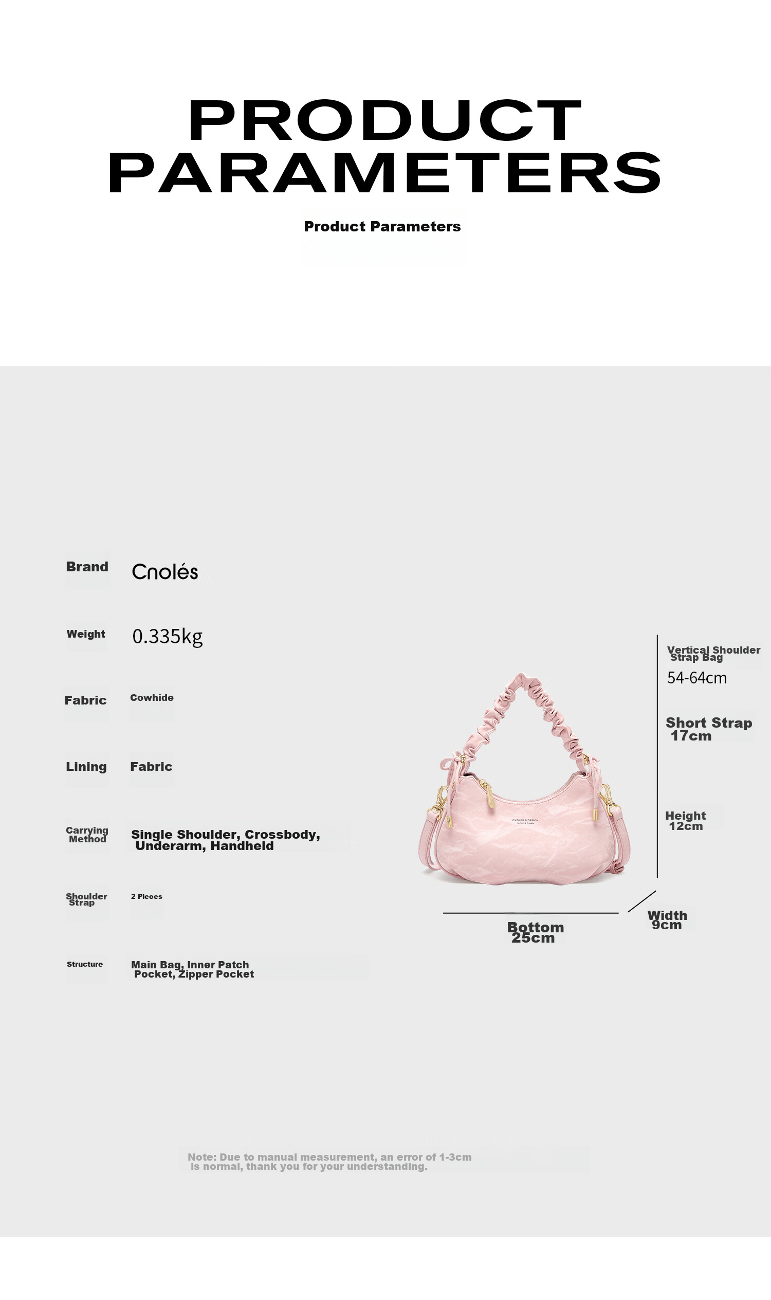 Cnoles Cloud-Feel Leather Handbag, High-End Crossbody Underarm Bag for Women, Latest 2026 Model, Brand Small Bag, Birthday Gift 5