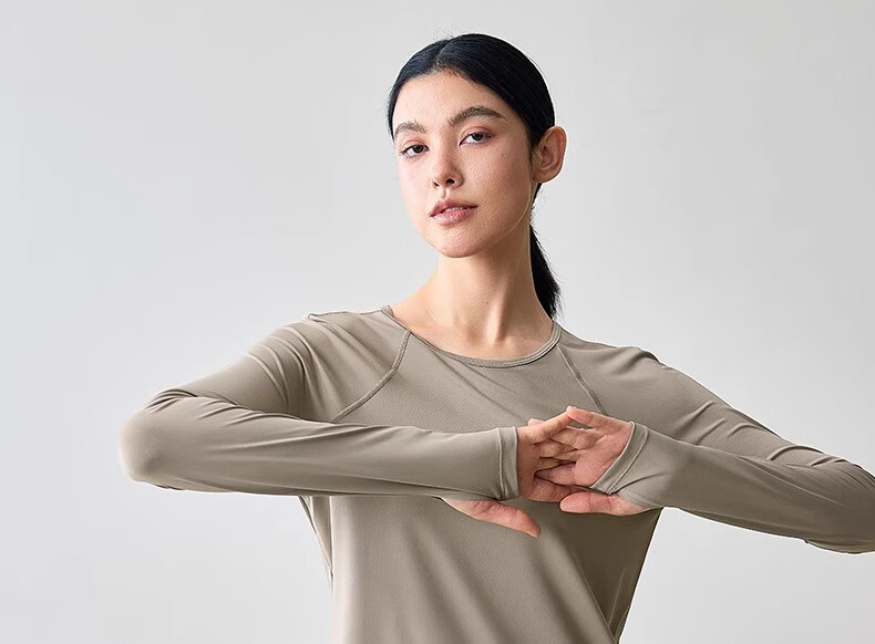 Gigt Women's Long-Sleeve Sports T-Shirt, Yoga Top, Slim-Fit Workout Shirt, Running Training Wear, Quick-Dry Tee 8