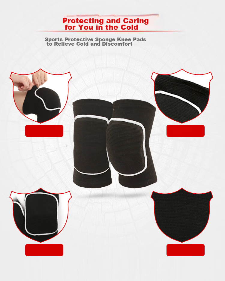 Chidong Shock-Absorbing Sports Knee Pads for Dancing, Kneeling, Thick Foam Knee Protectors for Men And Women, Fitness Knee Protection, Warm Gear, 2-Pack, Size M 7