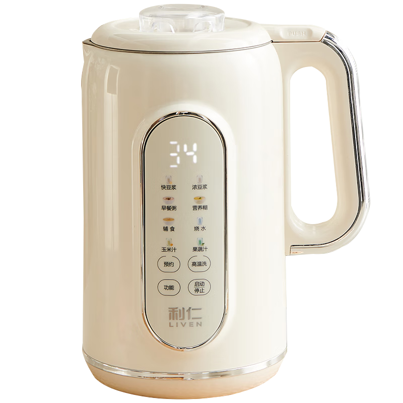 Liven Soy Milk Maker, No-Filter Blender, Home Use, 1.7L Large Capacity, Low Noise, Fully Automatic, No-Cooking, Multi-Grain Rice Paste Maker, Food Processor LLJ-D1713