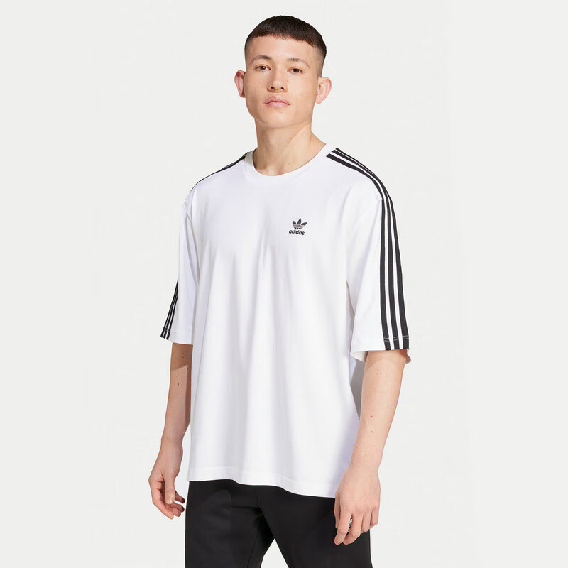 Adidas Men's And Women's Trefoil Series, 3 STRIPE TEE Short-Sleeve Shirt, IZ2474 S 2