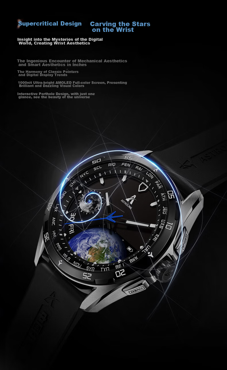 Beidou Watch Astrolink P Silver Smart Dual-Core Fusion Running Sports Multifunctional Touchscreen Fashionable Men's Watch Gift 4