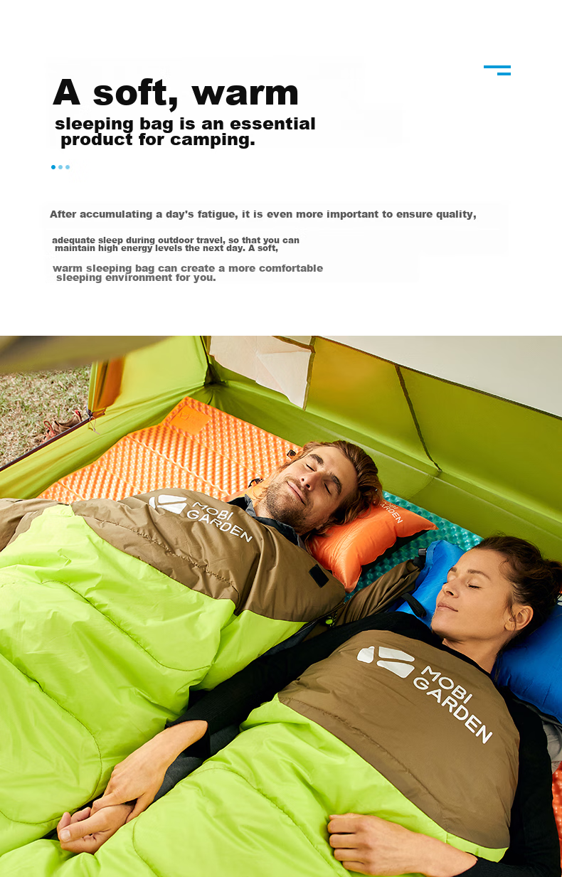 MOBIGARDEN Sleeping Bag, Outdoor Camping Splicing Single Warm Sleeping Bag Xiangyun 1.8 EX19562005, Light Sand Color/Left 3