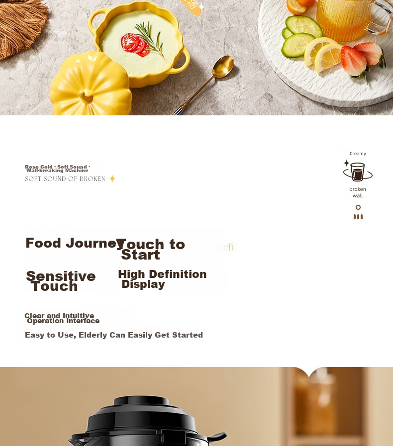 AUX Blender Soundproof Cover, Quiet Noise Reduction, Home Soy Milk Maker, Fully Automatic Food Processor, Multifunctional All-In Machine, Large Capacity Juicer, Dry Bean No-Soak Direct Grinding APD-08AD65 23
