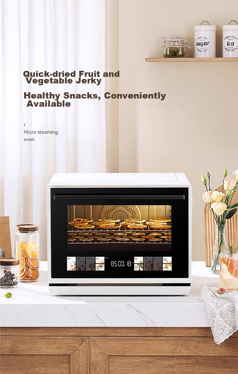 CASDON Microwave Oven Combo Steamer, Baked, Microwave, Steamed And Fried All-In Machine, 32L Large Capacity Ceramic Inner Pot with Membrane, High Definition Color Screen Touch Control B8 23