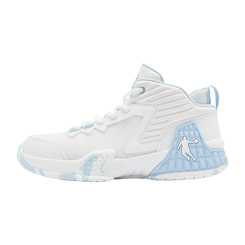 QIAODAN Men's Basketball Shoes, Shock-Absorbing, Wear-Resistant, Breathable Mesh Upper, Low-Top Student Sports Sneakers for Summer