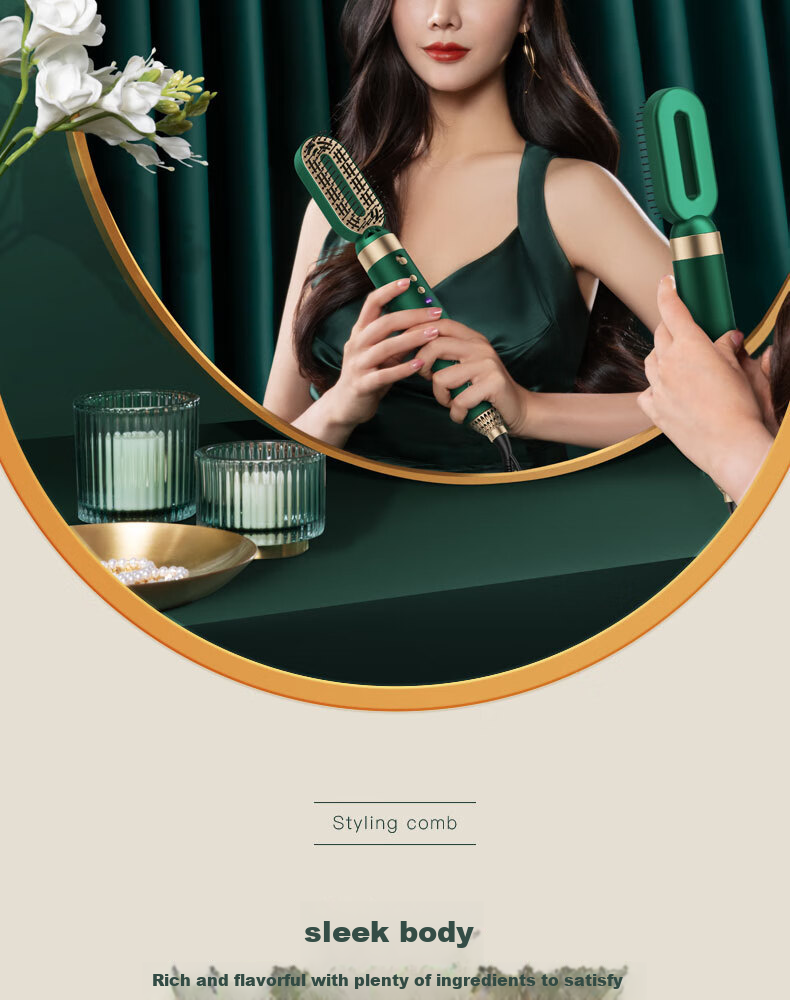 CONFU High-Speed Hair Dryer Multi-Function Automatic Curling Iron Negative Ion Hair Care Straightening Brush Egg Roll Lazy Person's Gadget Birthday Gift for Girlfriend F6 Sand Gold 5