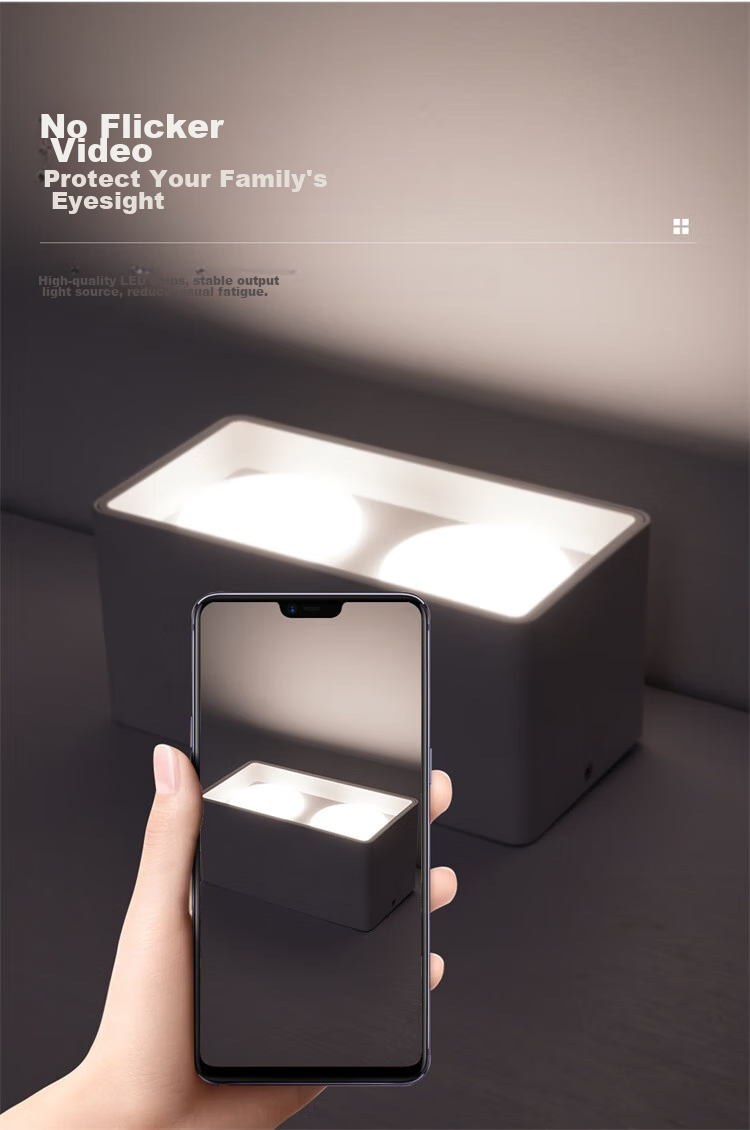 NVC LED Premium Spotlight, Square Surface-Mounted Downlight, Ultra-Thin Grid Light, Four-Head Anti-Glare, 40 Watts, Black Cup, Warm White 5