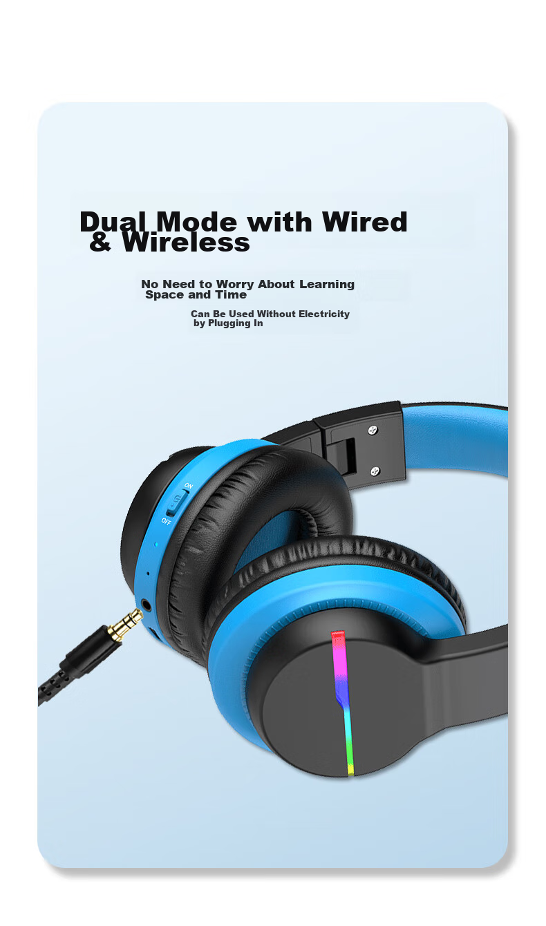 Tribit, Children's Headphones, Student Learning Online Class Headphones, Low Decibel Children's Earphones with Microphone, Birthday Gift 10