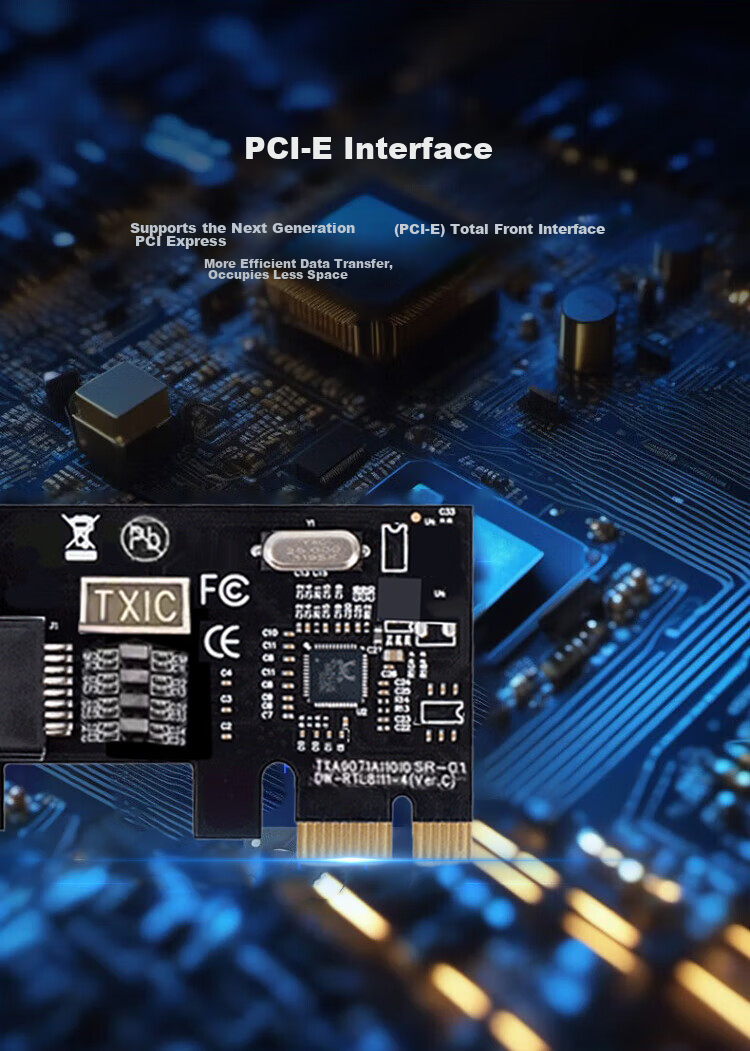 Newmine Newmine 5400M Gigabit PCI-E Wireless Network Card for Gaming, Triple-Band 5G Desktop Internal Wireless Network Card WiFi6 7