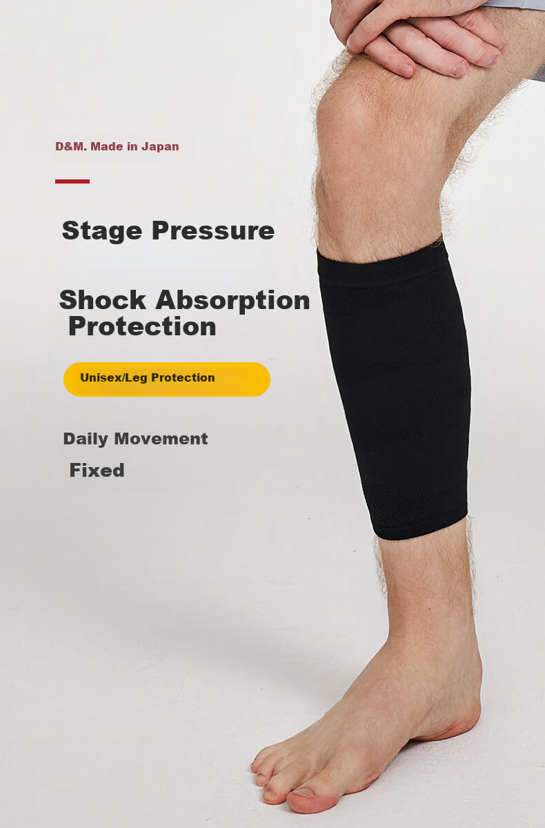 D&M Shin Guard for Men And Women, Sports Running Badminton Football Basketball Leg And Ankle Protector, One Piece 1