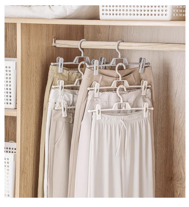 Baoshi Balcony Sock Drying Rack, Shoe Drying Stand, Foldable Windproof Student Hanger with 24 Clips for Clothes And Socks 7