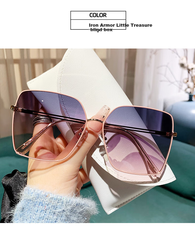 Mushe Fashion Women's Polarized Sunglasses UV400 Anti-Ultraviolet Street Photography Sunglasses Large Frame Korean Style Trendy Sun Protection Goggles 13