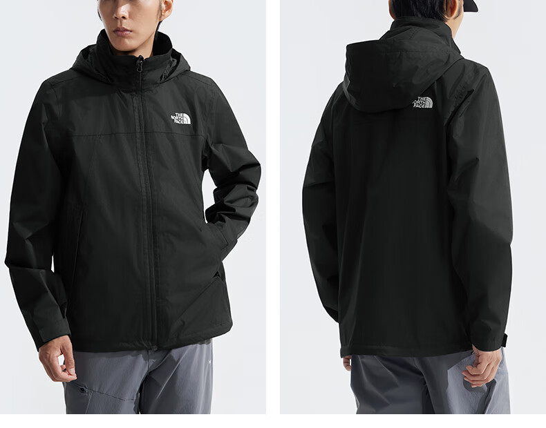 The North Face Men's Outdoor Windproof And Water-Resistant Single-Layer Hard Shell Jacket 88FR Starry Gray/C3F XL 4