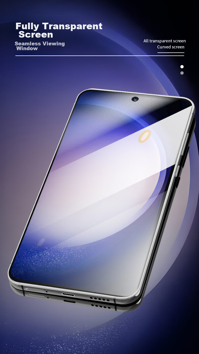 HotFire Hydrogel Film for Samsung S23, Tempered Soft Film, Galaxy S23 Phone Film, Curved High-Definition Full Coverage, Shockproof, Anti-Fingerprint Phone Protective Film 3