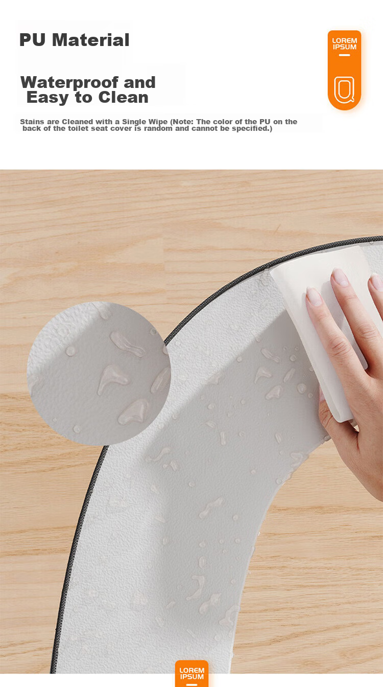 Baoshi Toilet Seat Cover, Waterproof, Universal, Washable Or Disposable, Household Use, Thickened Zipper Style, EVA Full Coverage, Strong Adhesion, Suitable for All Seasons in Bathroom 8