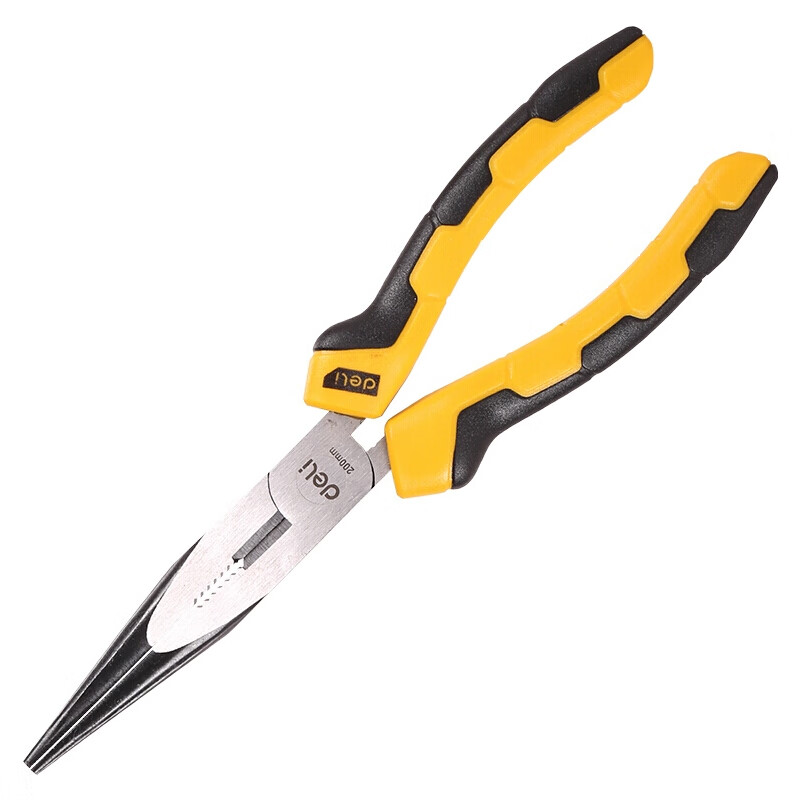 Deli Tools High Carbon Steel PVC Coated Handle 8-inch Needle Nose Pliers DL0102
