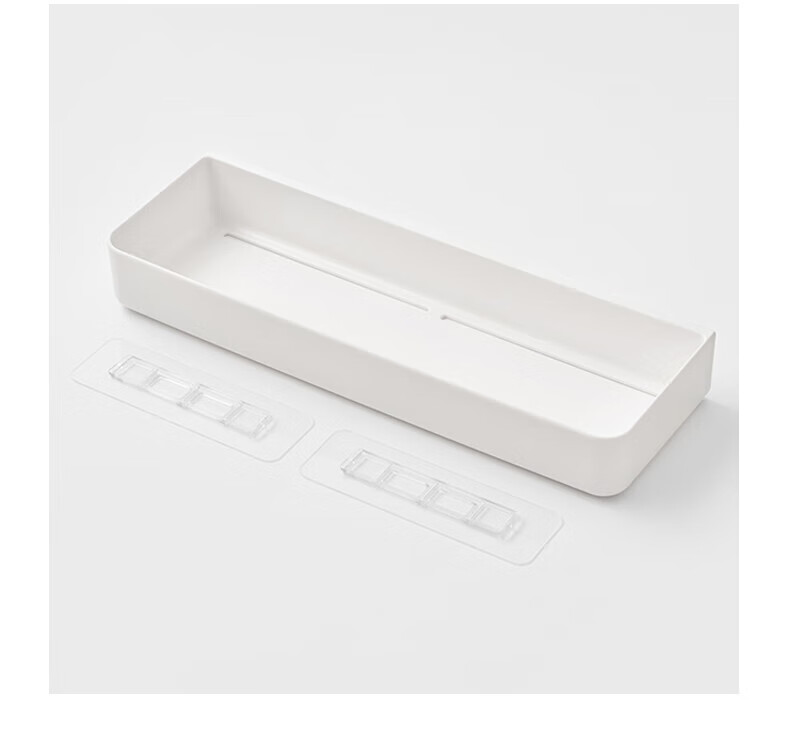 MUJI ABS Wall-Mounted Storage, Slipper And Towel Rack, Large White, Length 45 × Width 5.8 × Height 5cm 7