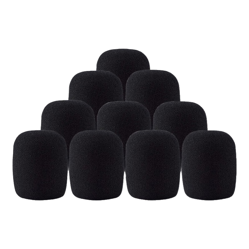 NINTAUS PJ-HMH*10 Microphone Cap, Foam Cover, Anti-Slip Microphone Protector, Anti-Spray Shield, Anti-Slip Ring, Drop Protection Ring, Thickened Special Protective Accessories, Thickened Versio