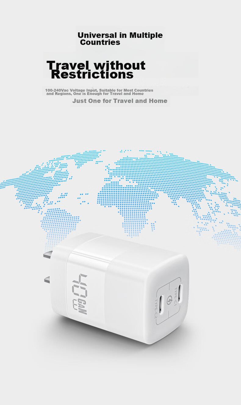 Canghua 40W Apple Charger, Gallium Nitride Charging Head, PD Fast Charging, Suitable for IPhone 18 Pro Max/17/16/Duo/15, Huawei Phones, Dual-Port Type-C Fast Charging Plug 14