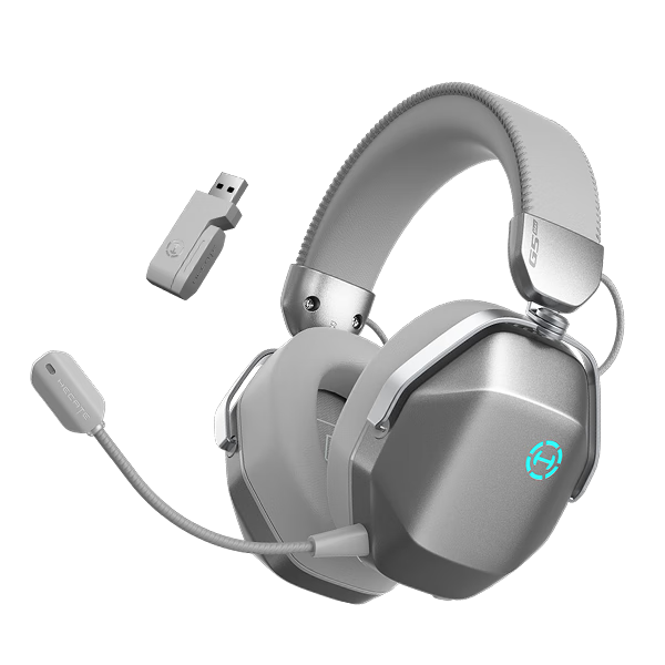 EDIFIER HECATE G5 MAX Wireless Edition 2.4G Wired Bluetooth Quad-Mode THX Sound Over-Ear Gaming Headset for PC Wireless Delta FPS PUBG Silver