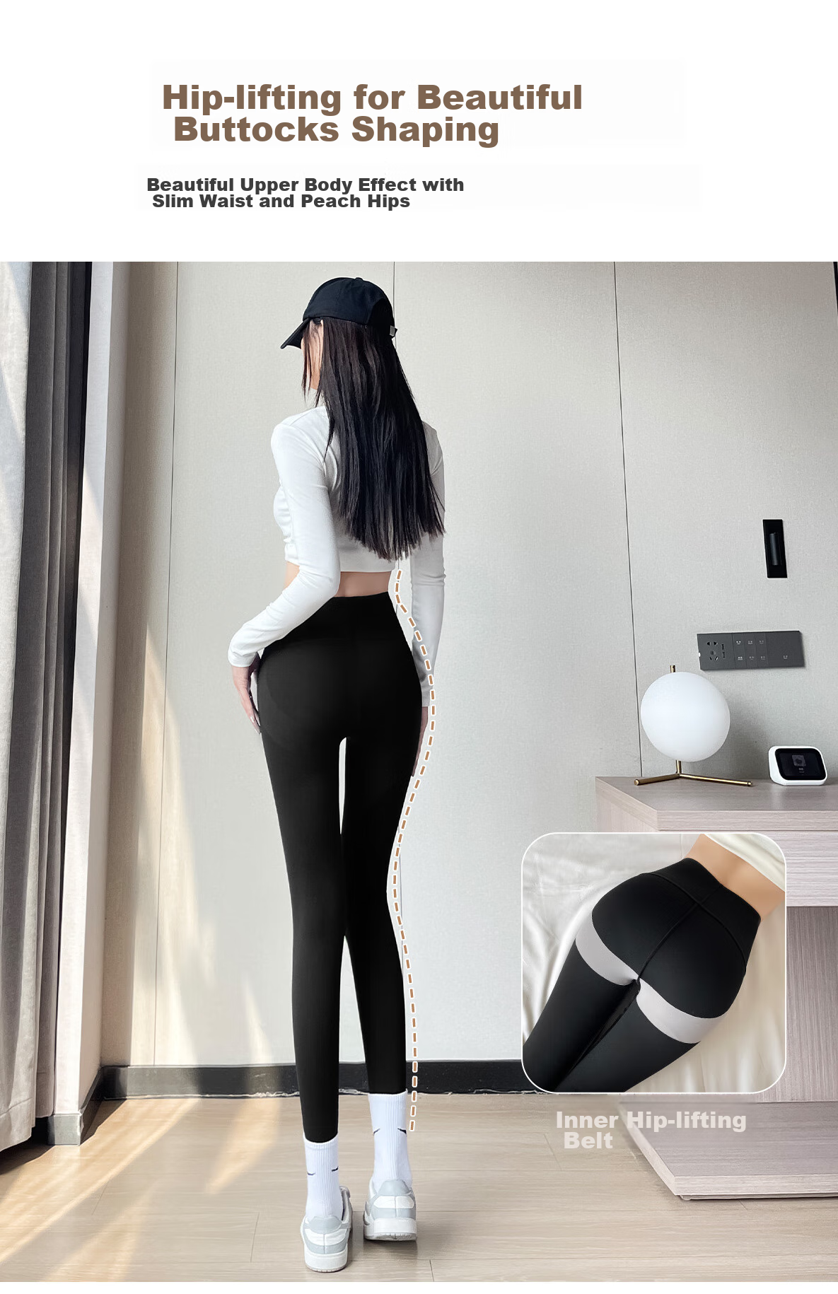 LangSha Women's Spring Thin Leggings Shark Pants Nine-Point Hip-Lifting Tummy Control Fitness Sports Yoga High Elastic Slim Barbie Pants 7