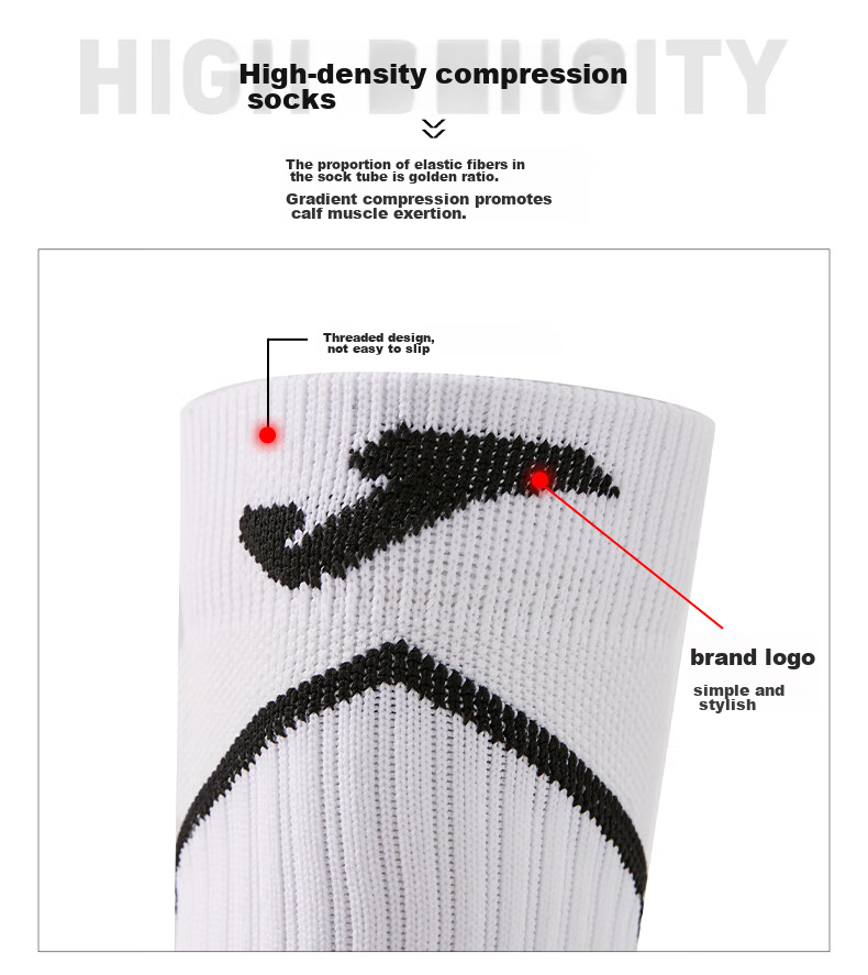 JOMA Soccer Socks, Mid-Calf Length, for Adults, Thickened Terry Bottom, Non-Slip, Wear-Resistant, Moisture-Absorbing, Breathable, Compression Socks, for Running, Basketball, Sports Socks 5