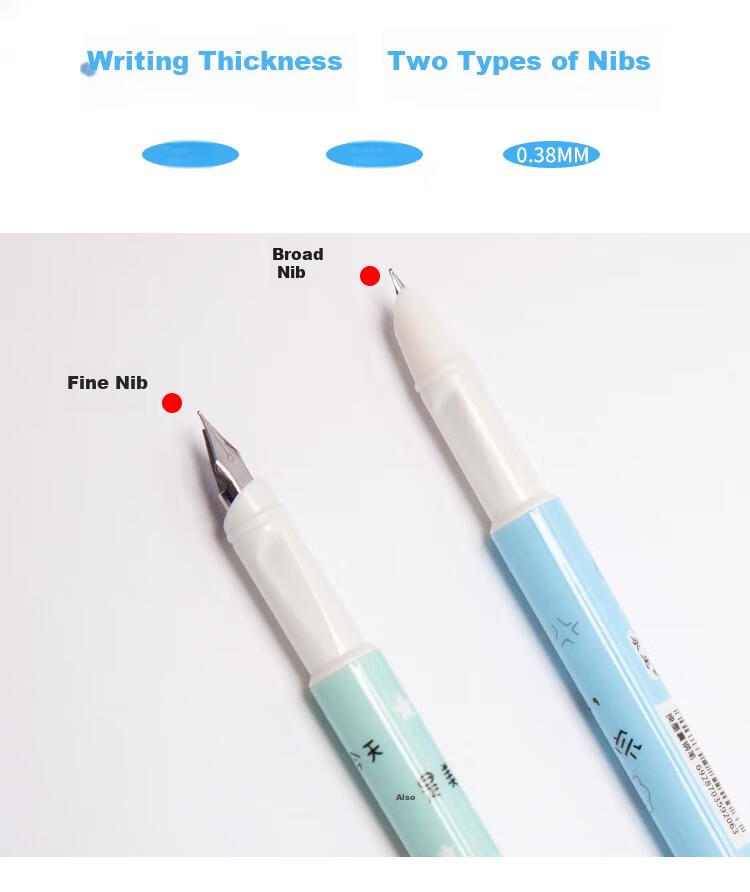 Yongsheng School Opening Gift Fountain Pen Soft Rubber Grip Posture Correction for Third Grade Elementary Students Beginner Handwriting Practice Dark Nib Replaceable Ink Cartridge 3042A Morandi Color 12 Pens Per Box 5
