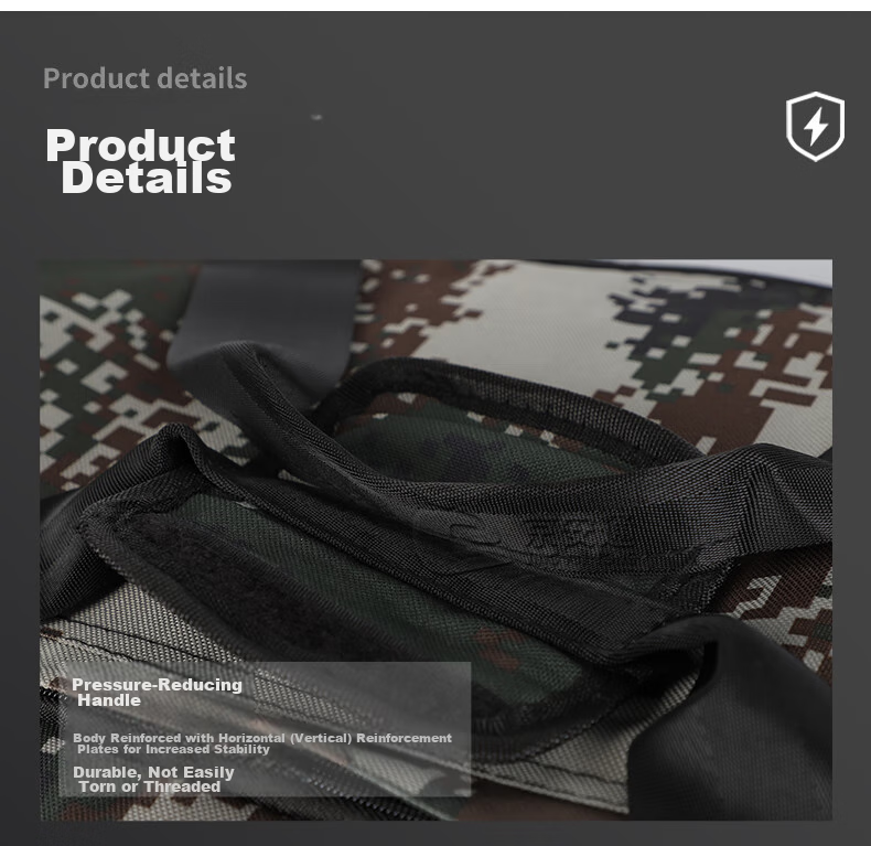 Jingantong Camouflage Front Carry Bag, Stay-Behind Bag, Thickened Large Capacity Waterproof Canvas Handbag with Rear Compartment 5