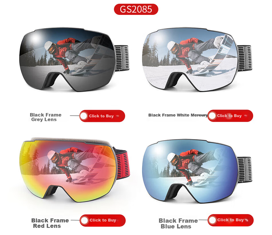 SooGree Ski Goggles for Adults, Anti-Fog Ski Glasses for Men And Women, Double-Layer Wearable with Prescription Lenses, Skiing Equipment for Mountaineering 12