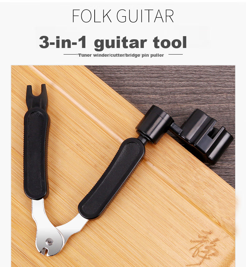 Maneryuepu Guitar String Changing Tool, String Cutter Pliers, Folk Acoustic Guitar String Changing Tool, String Puller, String Winder, Guitar Accessories 4