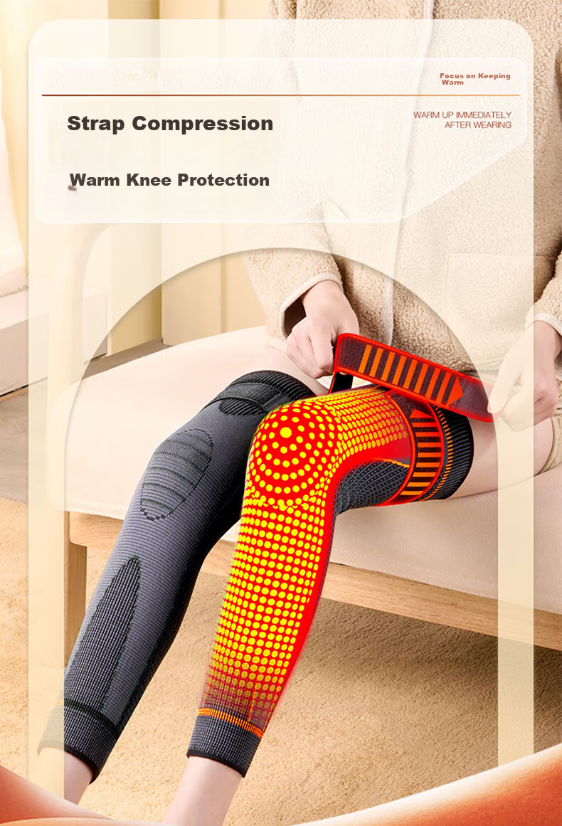 Chidong Knee Brace for Warmth, Arthritis Support for Men And Women, Extended Cold-Proof Compression Bandage, Elderly Anti-Cold Leg Support, Extended Version M 1