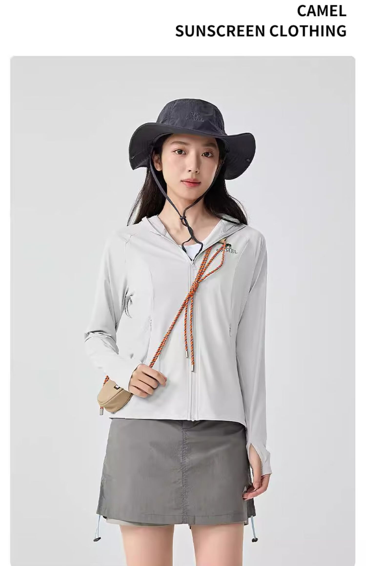 CAMEL Outdoor Sunscreen Jacket [Ice Extract Cool White Skin] Couple Style 2025 New UV Protection Cooling Original Yarn Sunscreen Clothing 23
