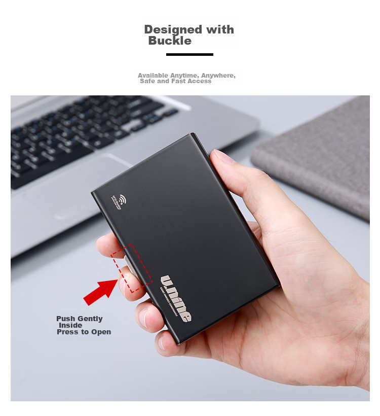 V.NINE Card Holder, Anti-Theft Wallet, Anti-Magnetic Money Clip, Business Card Holder, Small Card Case, Birthday Gift for Boyfriend Or Husband 5