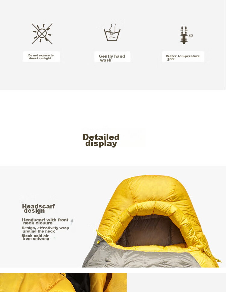 SEA TO SUMMIT Outdoor Camping Adult Down Sleeping Bag, Single-Person Mummy-Style Goose Down Waterproof Sleeping Bag 27