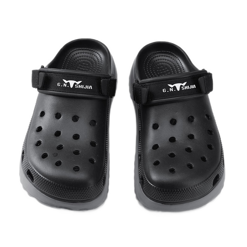 Bull Family Summer Clog Sandals Breathable Outdoor Dual-Wear Closed-Toe Casual Beach Shoes for Men