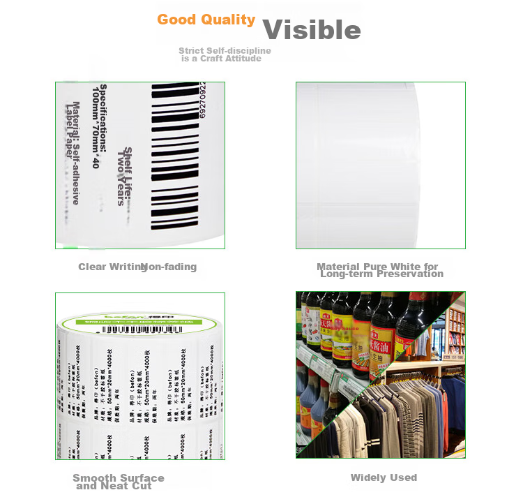 Befon Self-Adhesive Label Paper, Coated Paper, 50mm*25mm*3000 Pieces, Double Row, Barcode Paper, Printing Stickers 3