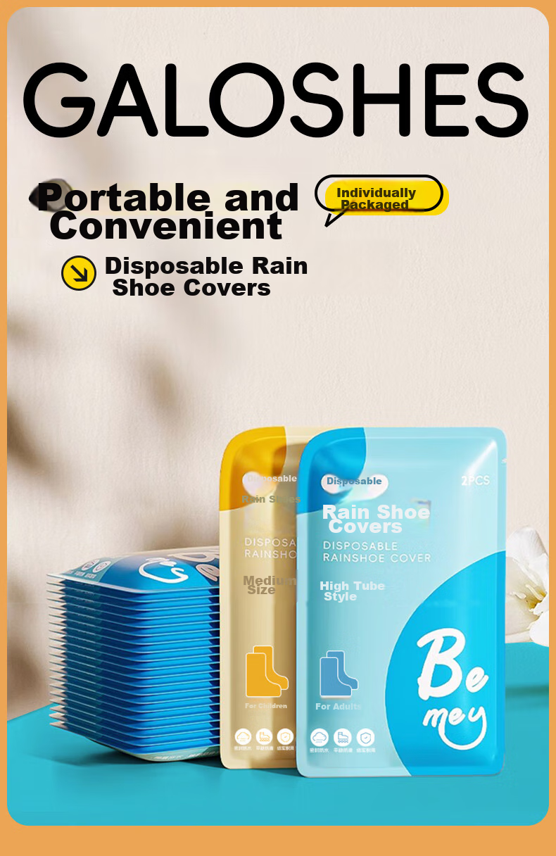 40,000 KM Disposable Rain Shoe Covers and Raincoat for Adults Outdoor Hiking Travel Portable Thickened Long Full-Body Stormproof Pants Leg Covers 2