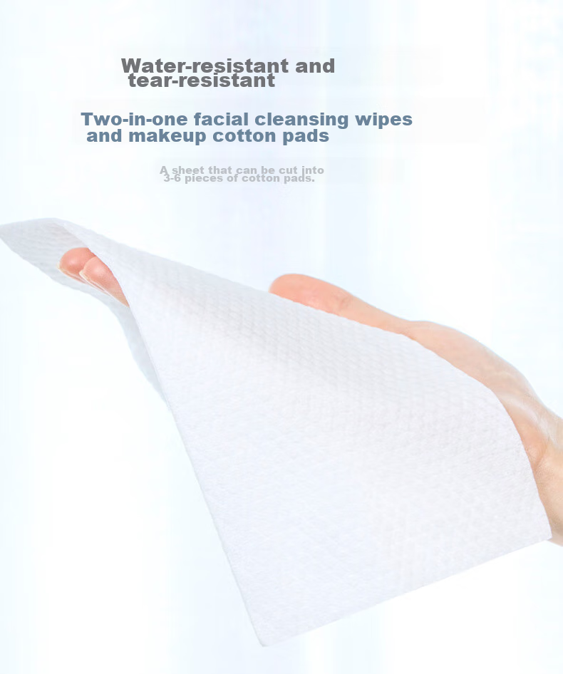 Grace Disposable Facial Cleansing Wipes, Thick Pearl Texture, for Face Washing And Makeup, Wet And Dry Use, Soft Tissue for Women, 60 Pieces 2