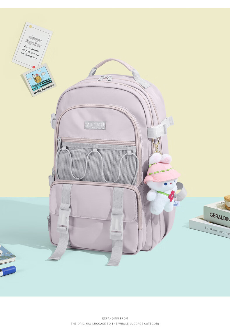 V.NINE Middle And High School Student Backpack for Boys And Girls, Large Capacity Pain Bag for Grades 4-6 Students, 14/15-Inch Laptop Bag 16