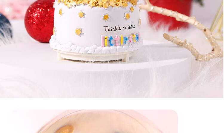 TaTanice Crystal Ball Music Box Desktop Ornament, Snow Globe Music Box, Children's Light-Up Toy, Birthday Gift for Boys And Girls 5