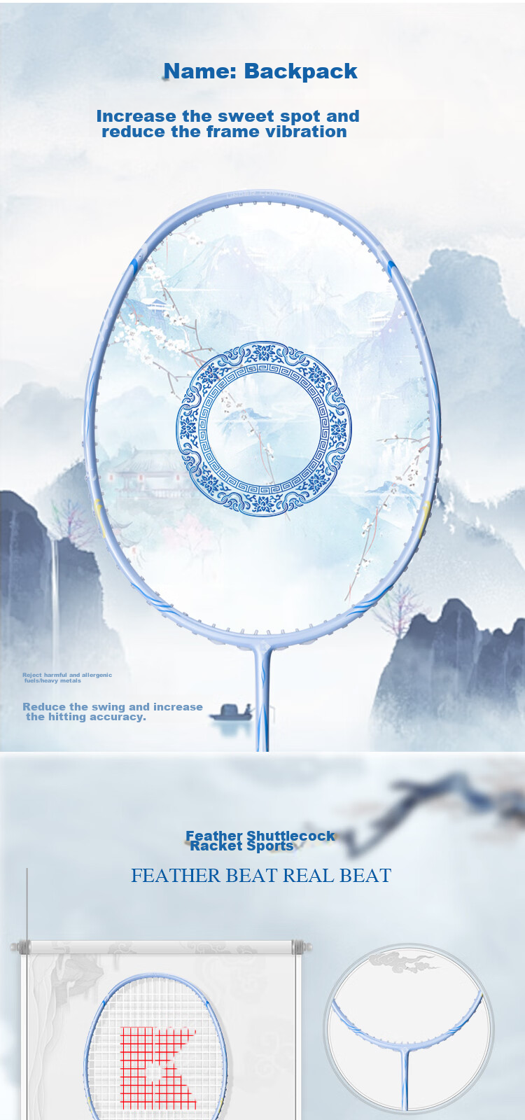 KUMPOO Badminton Racket, Lightweight, Balanced for Attack And Defense, Ultra-Light, Full Carbon Fiber, Jingchuan LS-90, Strung 5