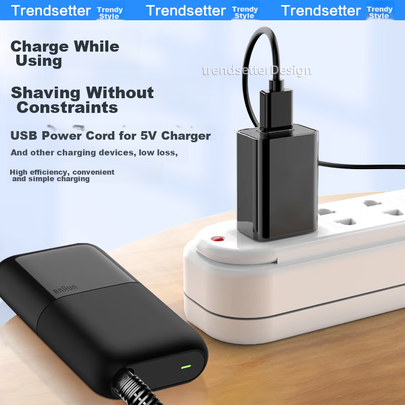 Зарядный кабель Trendsetter USB для электробритвы Xiaomi Mijia Braun Shaver 5603